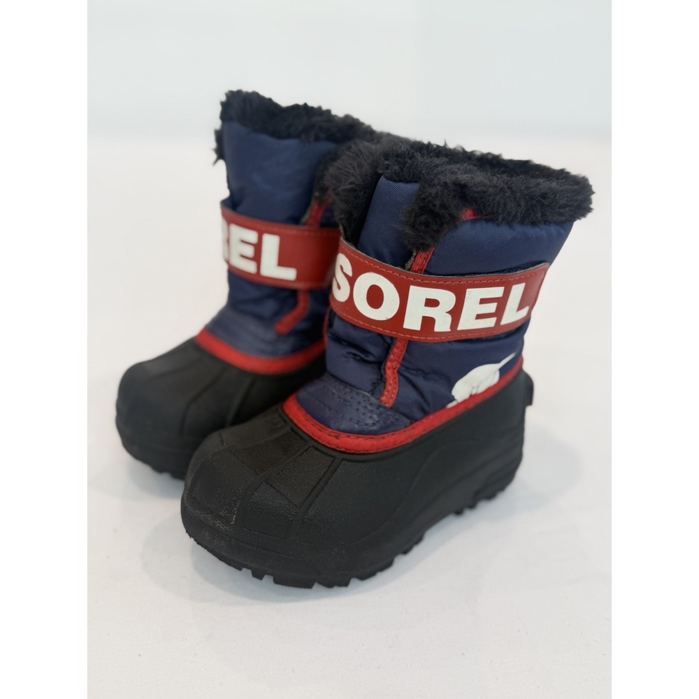 Sorel Snow Commander Winter Boots Toddler USA 9 Waterproof Warm Insulated kids
